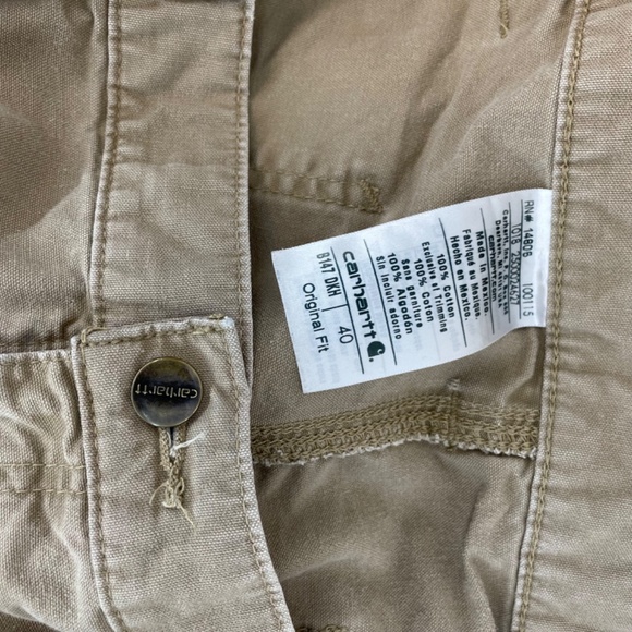 Carhartt Cargo Shorts Original Fit Workwear Carpenter Tan Khaki Men’s Size 40 - Picture 3 of 10